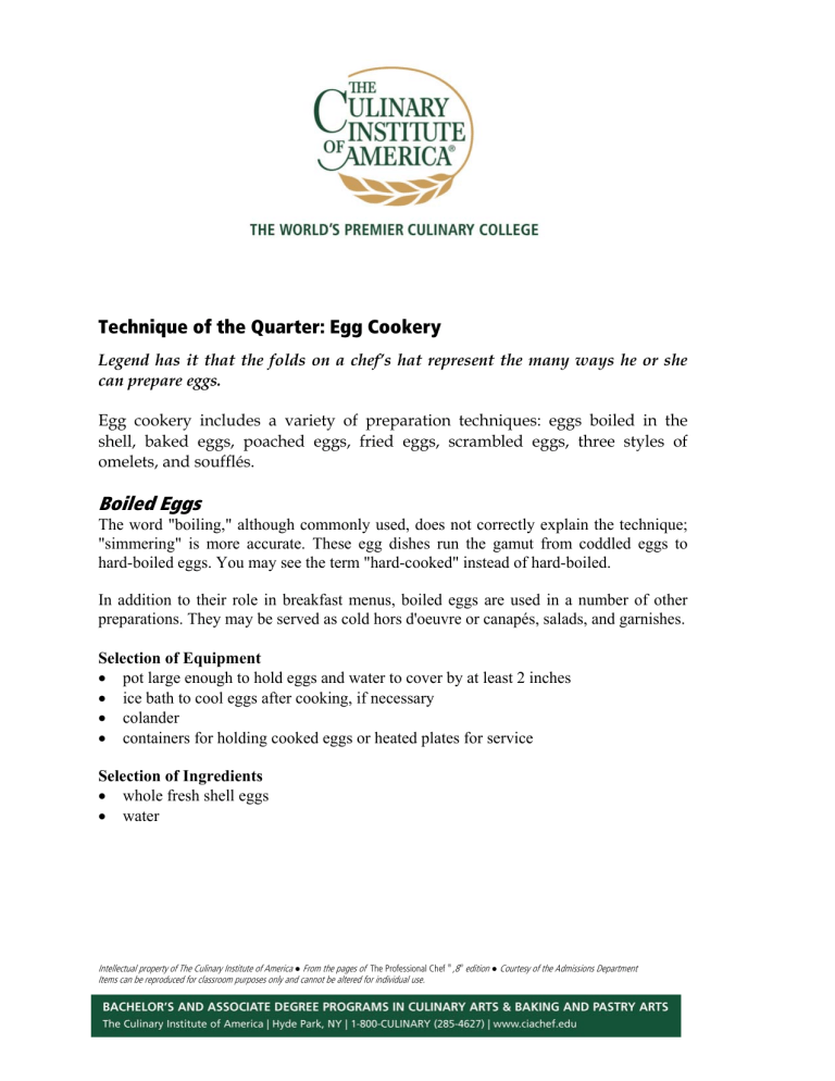 Egg Cookery Techniques: A Culinary Guide