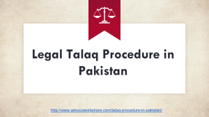 Easy Talaq Procedure in Pakistan - Get Simple Advise About Talaq Form in Pakistan