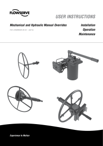 Mechanical & Hydraulic Manual Overrides: Installation, Operation, Maintenance