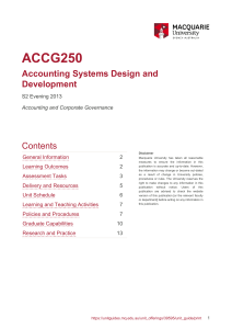 Unit Guide ACCG250 2013 S2 Evening