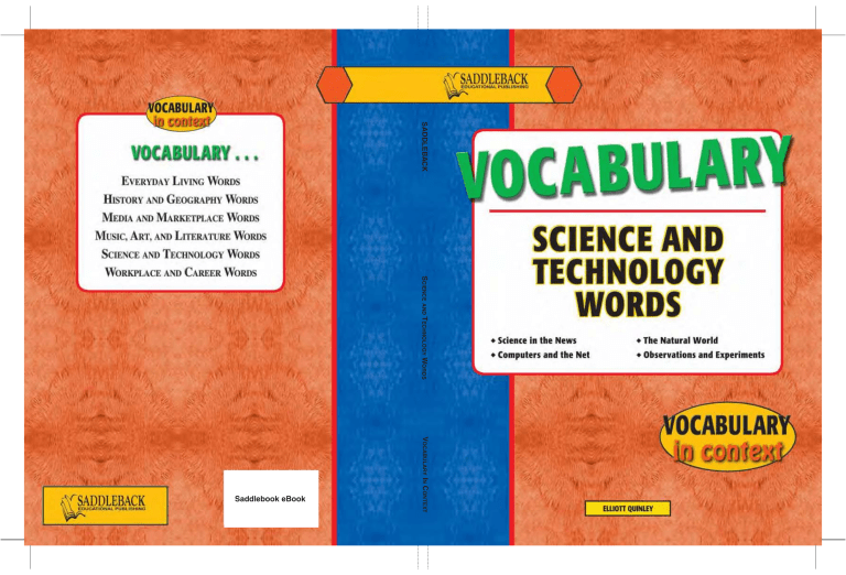 Vocabulary Science And Technology Words