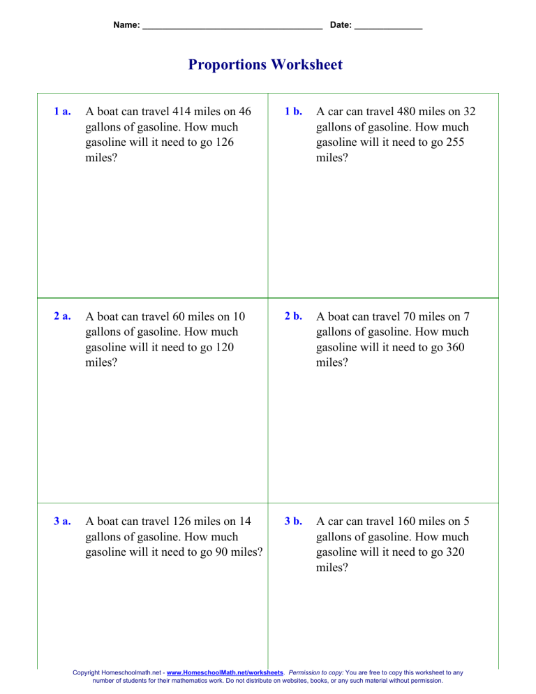 Proportions Worksheet (2)