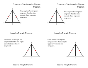Isosceles and Equilateral Triangles Foldable