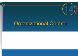 Control in Business Organisation and Management