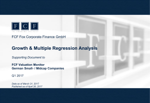 13 FCF Valuation Monitor - Q1 2017 Regression Analysis