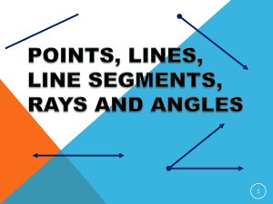Points, Lines, Line Segments, Rays and Angles