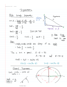 Trigonometry 1 5-25-2020