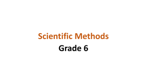 Grade 6 Scientific Methods 2- Gummy bear experiment