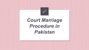 Get Service For Court Marriage in Lahore Pakistan