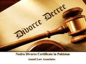 Get Concern For Nadra Divorce Certificate in Pakistan