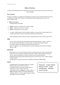 Preliminary Business notes - complete (1)