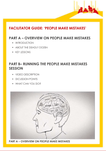 People make mistakes - Facilitator guide for Shell LET