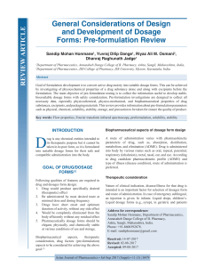 preformulation