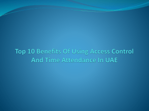 Top 10 Benefits Of Using Access Control And Time Attendance In UAE