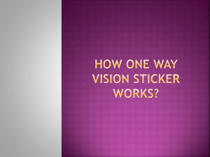 How One Way Vision Sticker Works