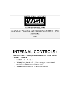 AUD32M1 Internal Control Notes Pack