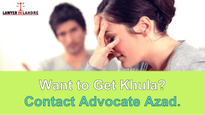 Get Lawyer For Khula Procedure in Pakistan