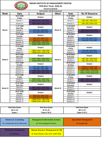 FPM(PT) online session schedule