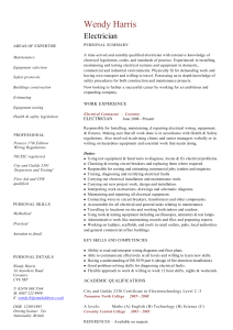 electrician CV template
