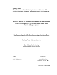 پایان نامه مدلسازی تونل در اباکوس MIT