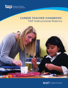 Career Teacher Handbook-TAP Instructional Rubrics