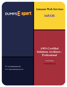 DumpsExpert Amazon Web Services-SAP-C01