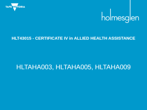 Pain, illness and rehabilitation - HLTAHA003 Deliver and monitor a client-specific physiotherapy program [50746]