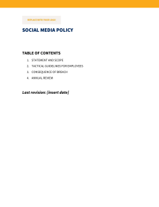 Social Media Policy Template [To use the template, click the %22File%22 tab and select %22Make a copy%22 from the drop-down menu]