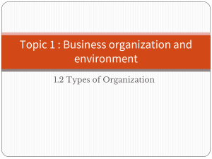 1.2 Types of Organizations