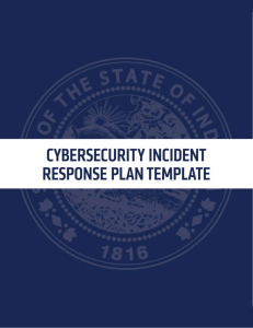 Cybersecurity Incident Response Plan Template