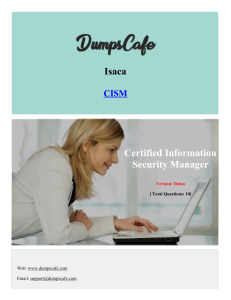 Dumpscafe Isaca-CISM