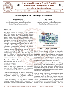 Security System for Car using CAN Protocol