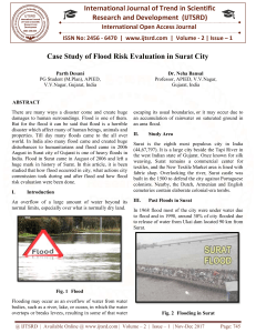 Case Study of Flood Risk Evaluation in Surat City