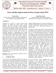 Power Quality Improvement in Power System using UPFC