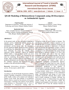 QSAR Modeling of Bisbenzofuran Compounds using 2D Descriptors as Antimalarial Agents