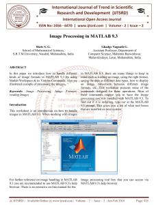 Image Processing in MATLAB 9.3