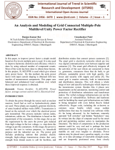 An Analysis and Modeling of Grid Connected Multiple Pole Multilevel Unity Power Factor Rectifier