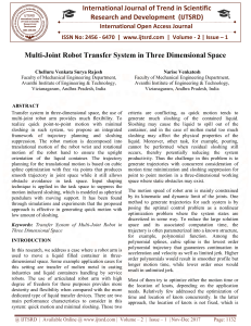 Multi Joint Robot Transfer System in Three Dimensional Space