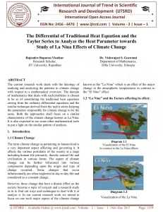 The Differential of Traditional Heat Equation and the Taylor Series to Analyze the Heat Parameter towards Study of La Nina Effects of Climate Change