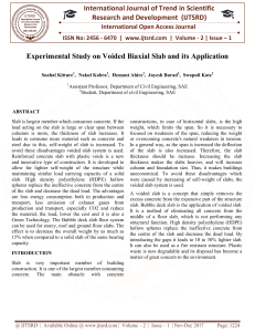 Experimental Study on Voided Biaxial Slab and its Application