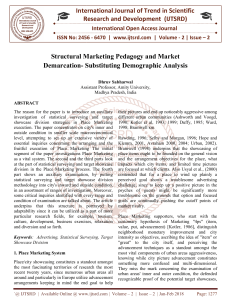 Structural Marketing Pedagogy and Market Demarcation Substituting Demographic Analysis