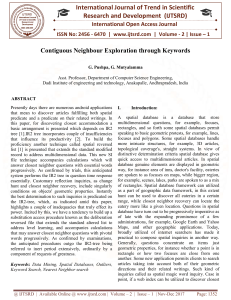 Contiguous Neighbour Exploration through Keywords