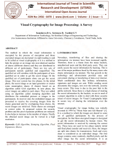 Visual Cryptography for Image Processing A Survey