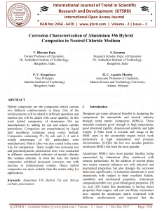 Corrosion Characterization of Aluminium 356 Hybrid Composites in Neutral Chloride Medium