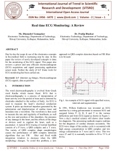 Real time ECG Monitoring A Review