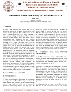 257 Enhancement in PDR and Reducing the Delay in Wireless LAN