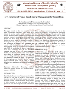 IoT Internet of Things Based Energy Management for Smart Home