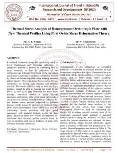 Thermal Stress Analysis of Homogeneous Orthotropic Plate with New Thermal Profiles Using First Order Shear Deformation Theory
