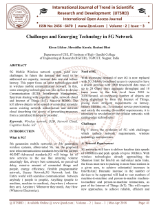Challenges and Emerging Technology in 5G