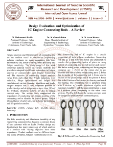 Design Evaluation and Optimization of IC Engine Connecting Rods - A Review